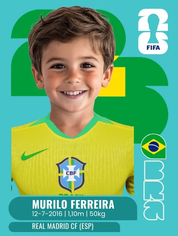 Exemplo de figurinha personalizada da Copa